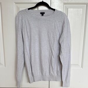 J Crew Light Gray Crewneck Sweater